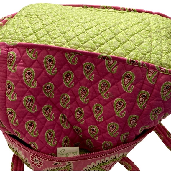 EUC Vera Bradley MADE IN THE USA 🇺🇸 Large Pink Paisley Travel Tote w/ID Holder - Picture 10 of 13